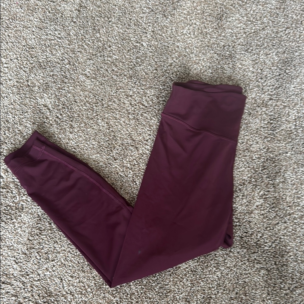Lululemon Maroon High-Waisted Leggings